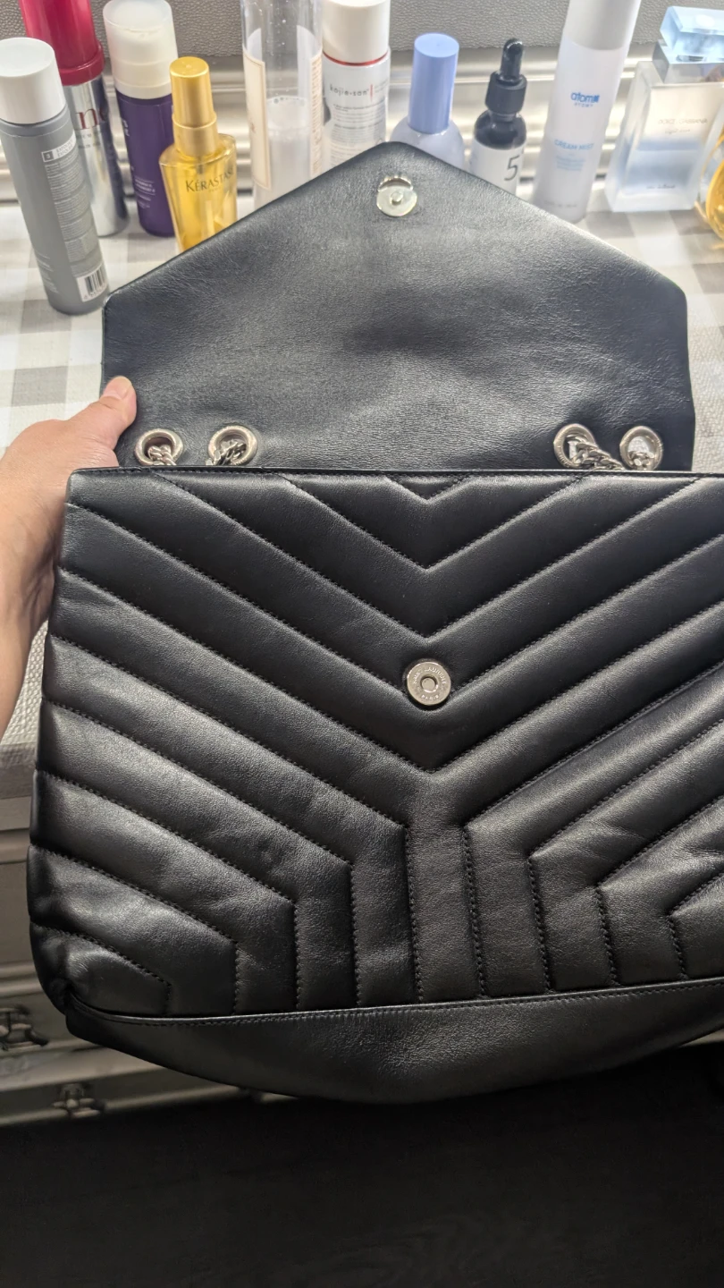 Saint Laurent Black Leather Monogram Chain Bag - photo 3