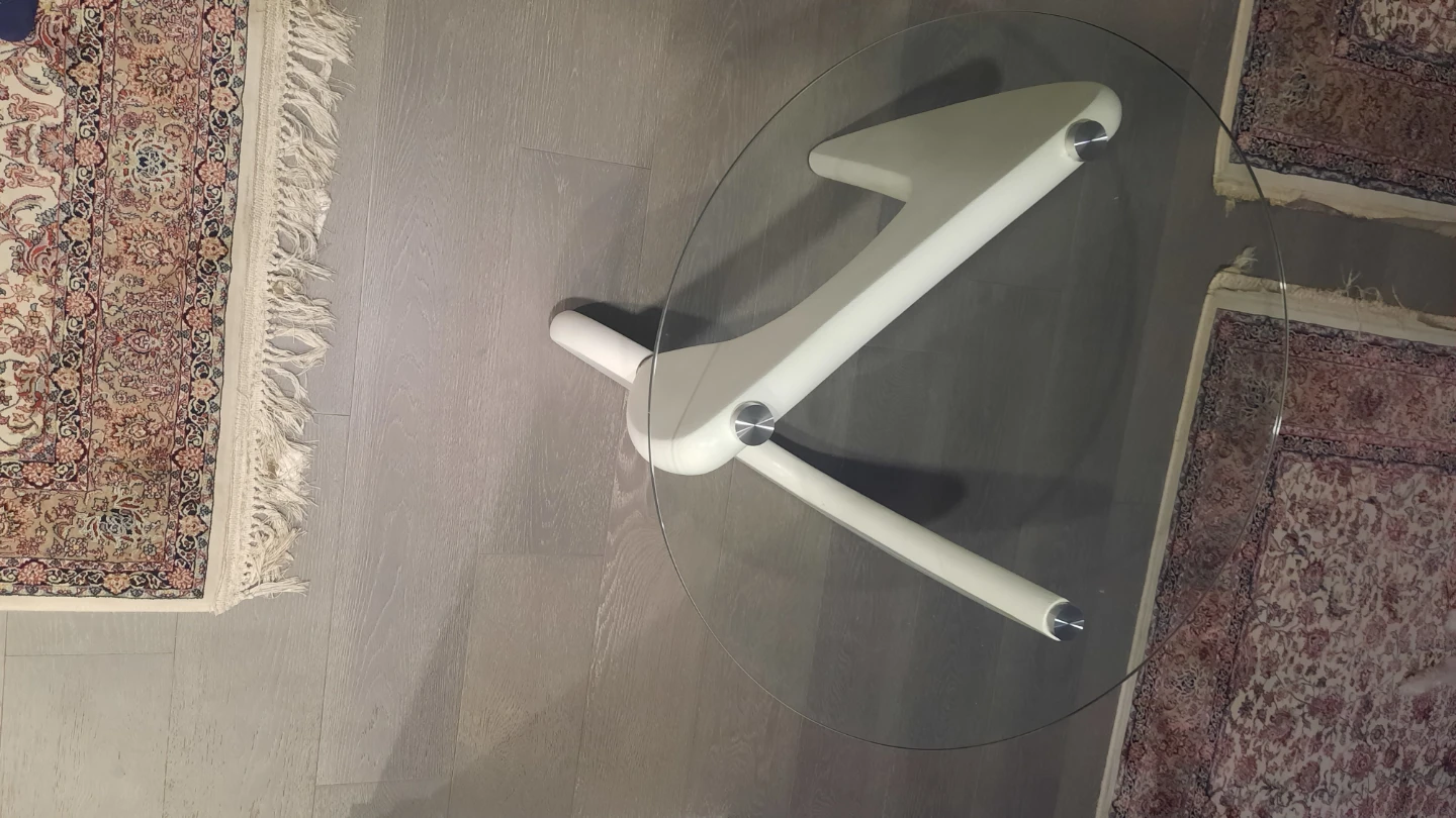 Modern Glass and White Coffee Table - photo 5