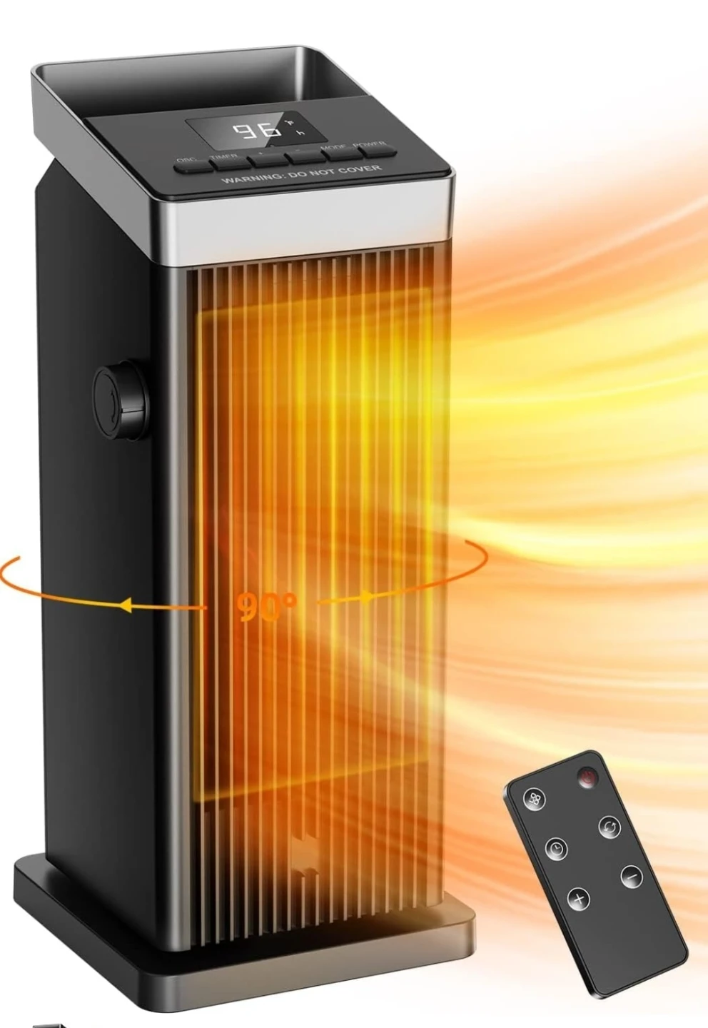 1500W Portable Electric Space Heater with Remote