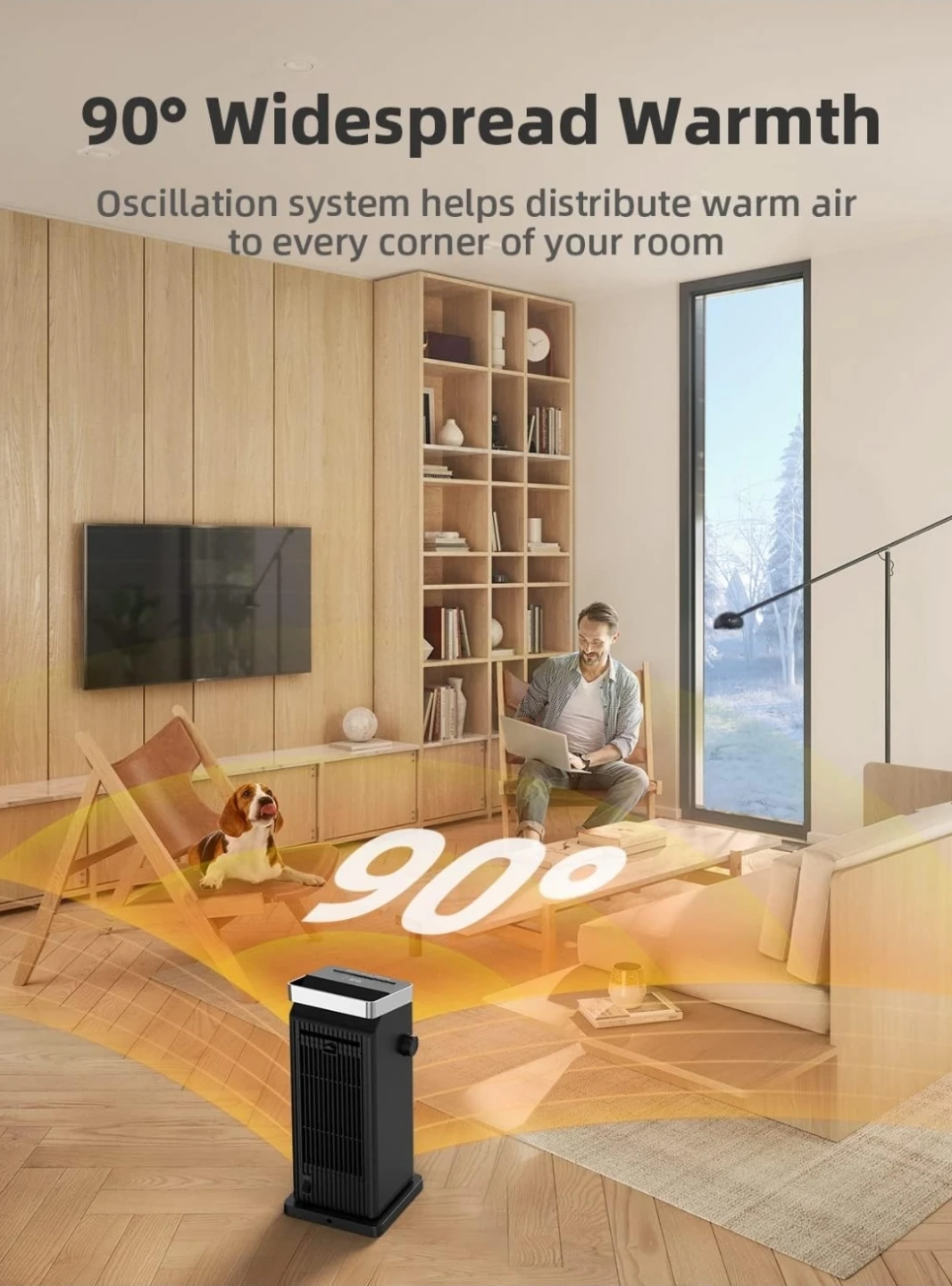 1500W Portable Electric Space Heater with Remote - photo 3
