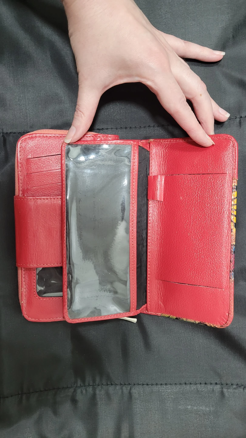 Red Wallet with Floral Design - photo 2
