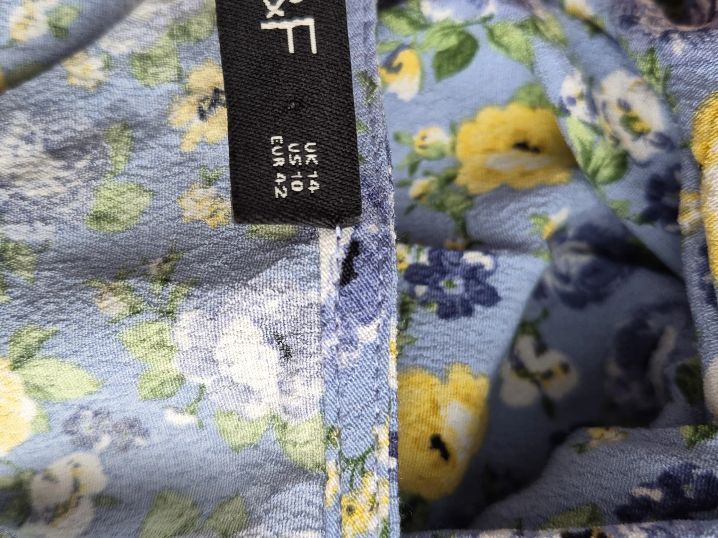 Blue Floral Dress with Yellow and Purple Flowers - photo 4