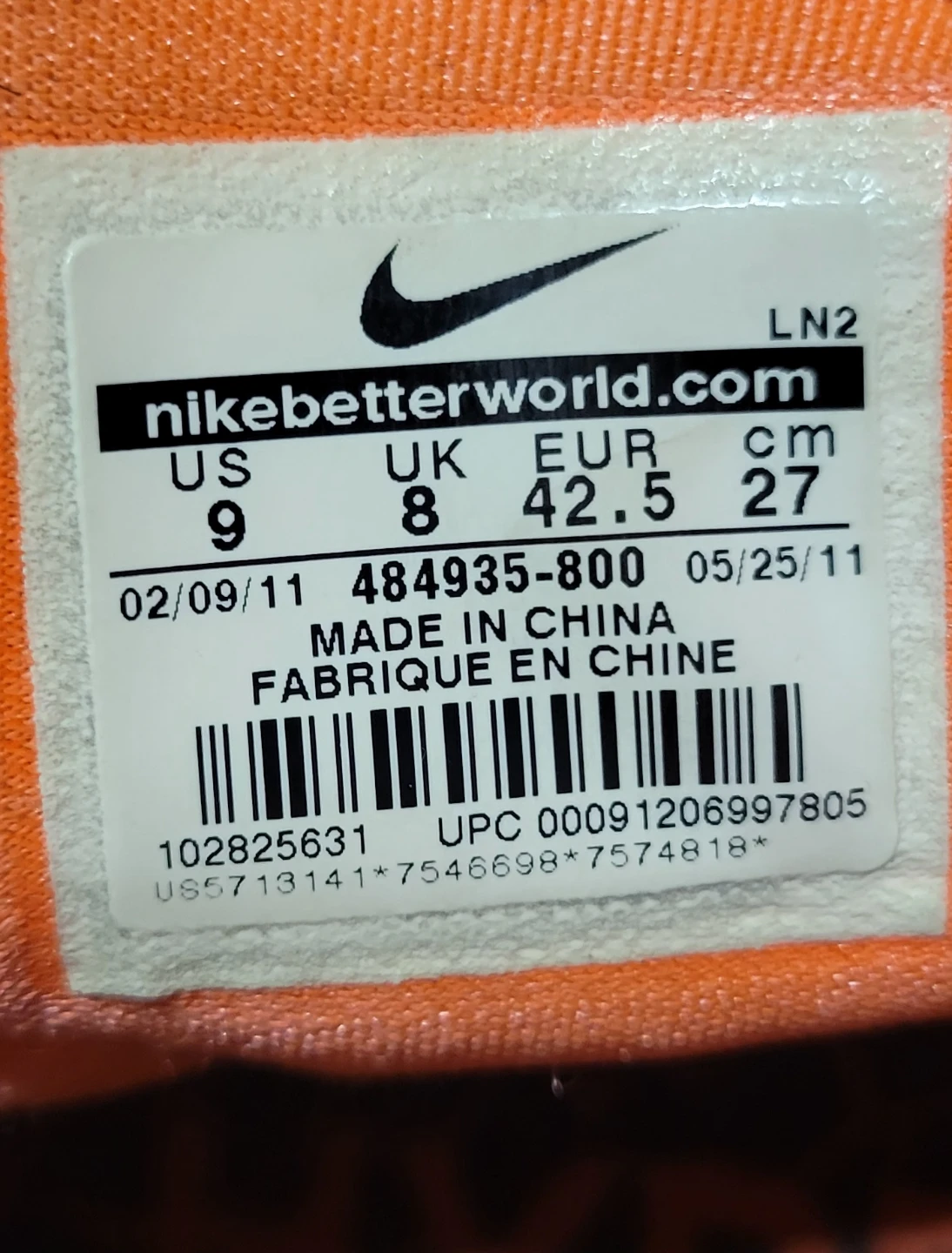 Nike Hyperdunk 2011 Basketball Shoes Orange Men's US 9 - photo 4