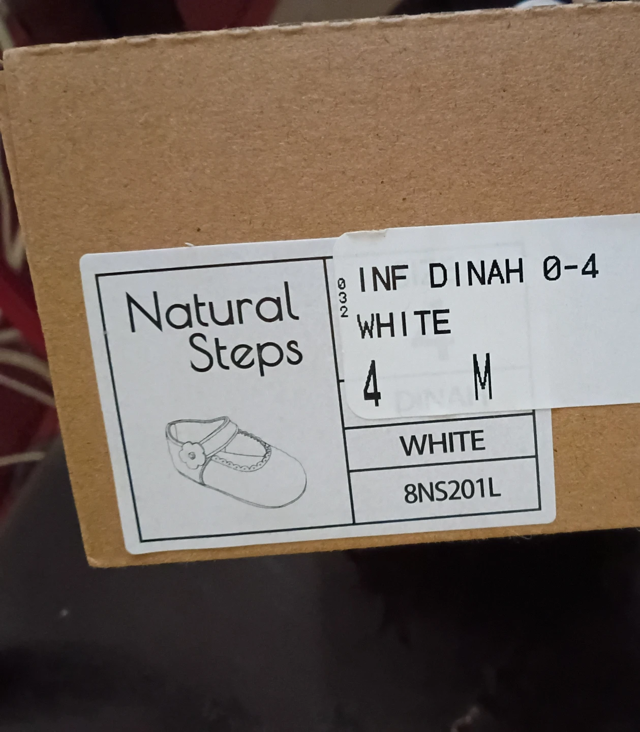 Natural Steps White Mary Jane Crib Shoes Size 4 - photo 2