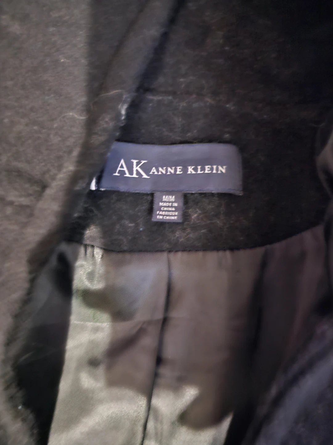 Anne Klein Black Wool Blend Double-Breasted Coat - photo 2