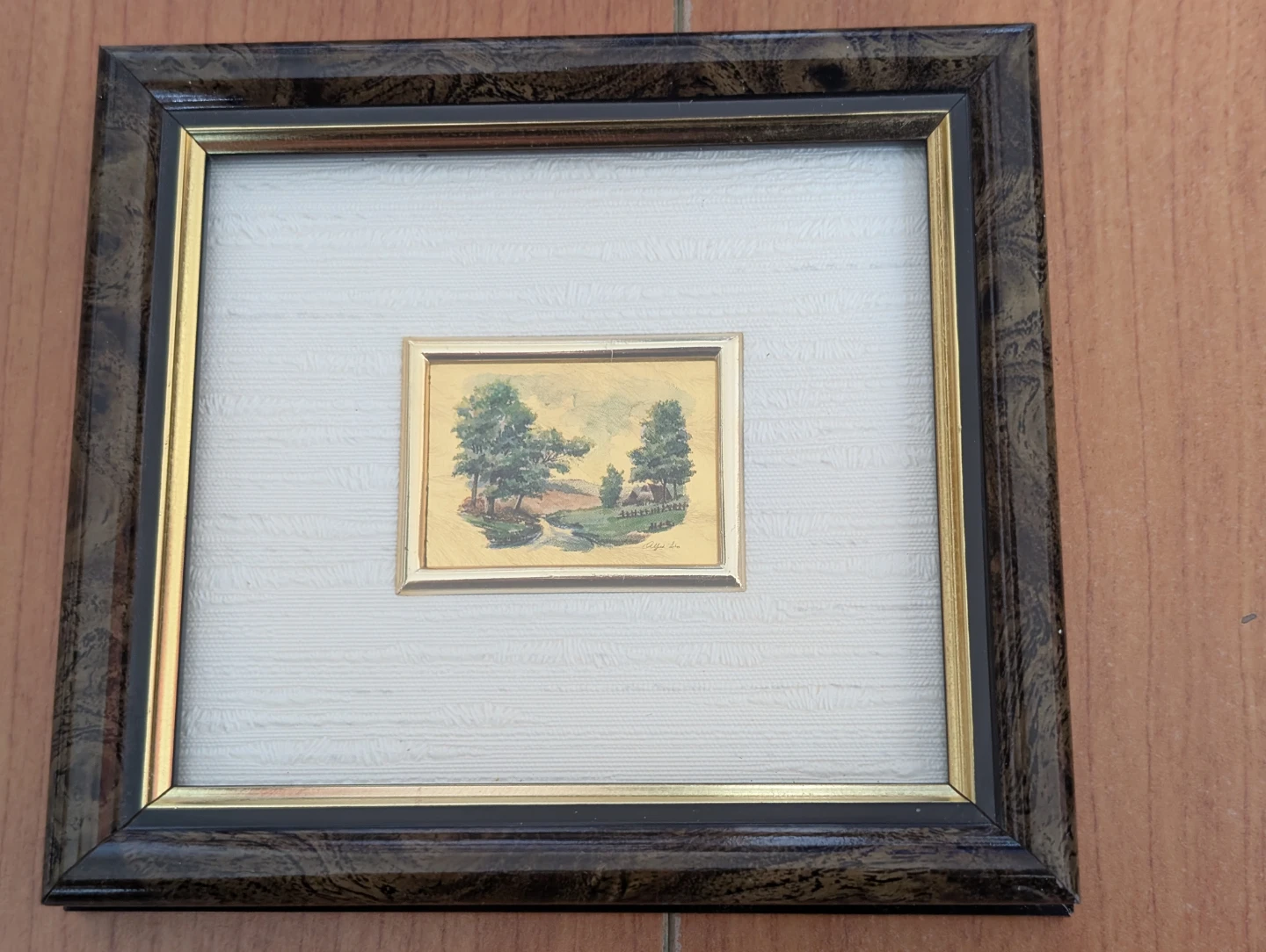 Set of 4 Framed Miniature Landscape Art Prints - photo 4