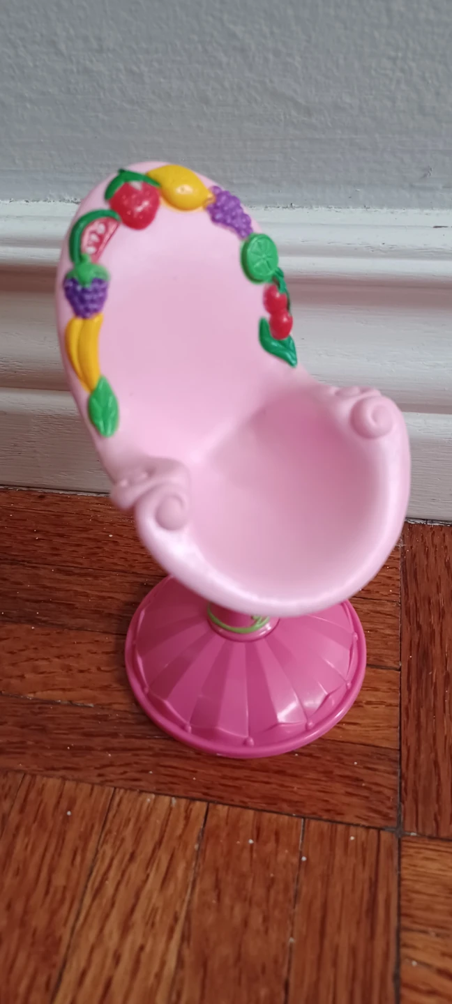 Pink Toy Chair with Fruit Decoration
