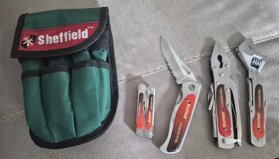 Sheffield Stainless Steel Multi-Tool Set with Pouch