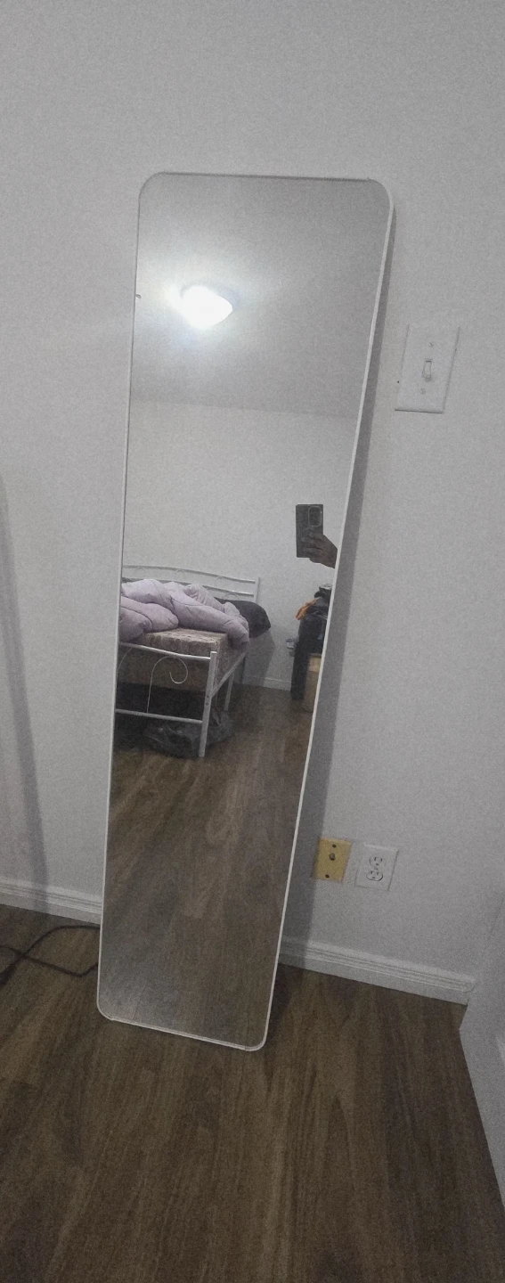 Full Length Mirror with White Frame - photo 2