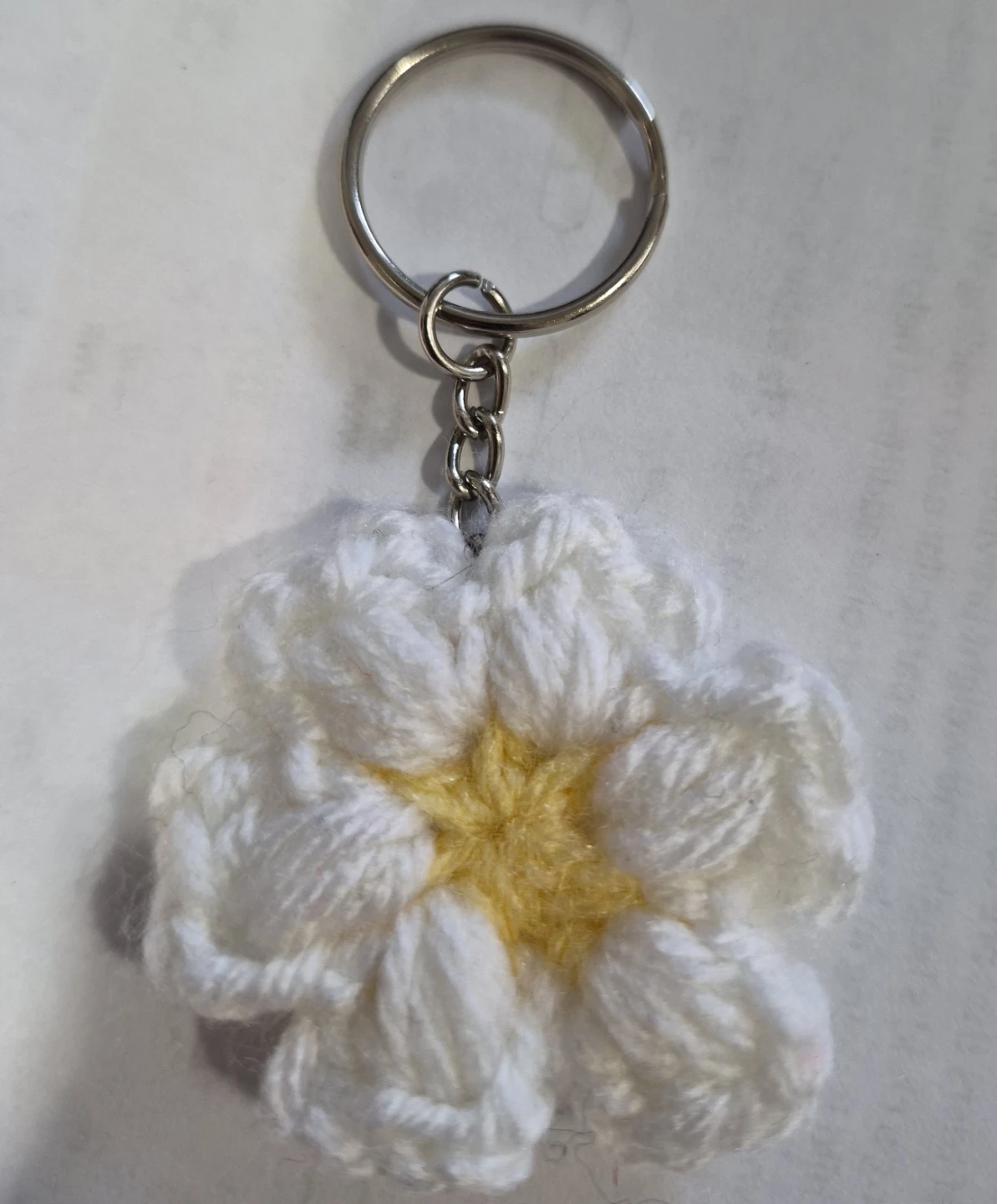 Crocheted Flower Keychain