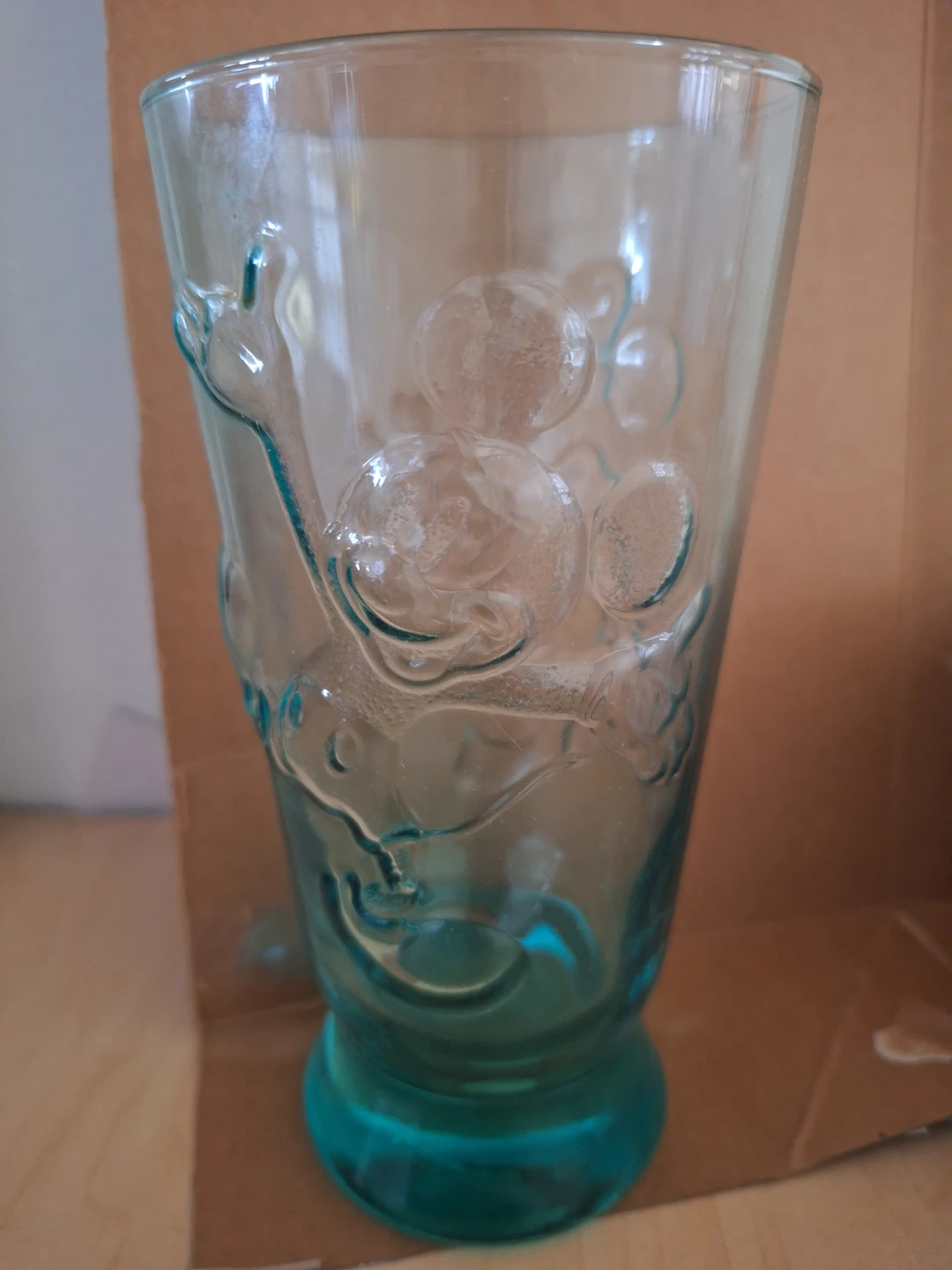 Glass with Mickey Mouse Embossed Design