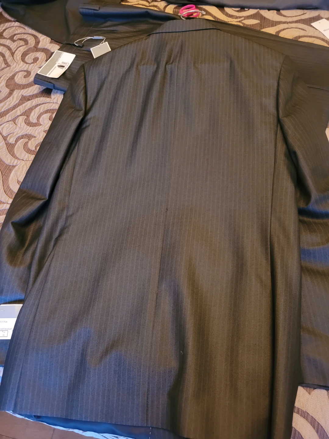 Michael Kors Men's Grey Pinstripe Suit Jacket and Pants - photo 5