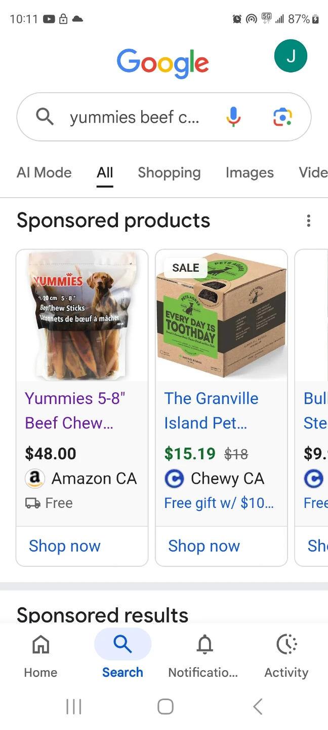 Yummies 5-8" Beef Chew Sticks Dog Treats - photo 2