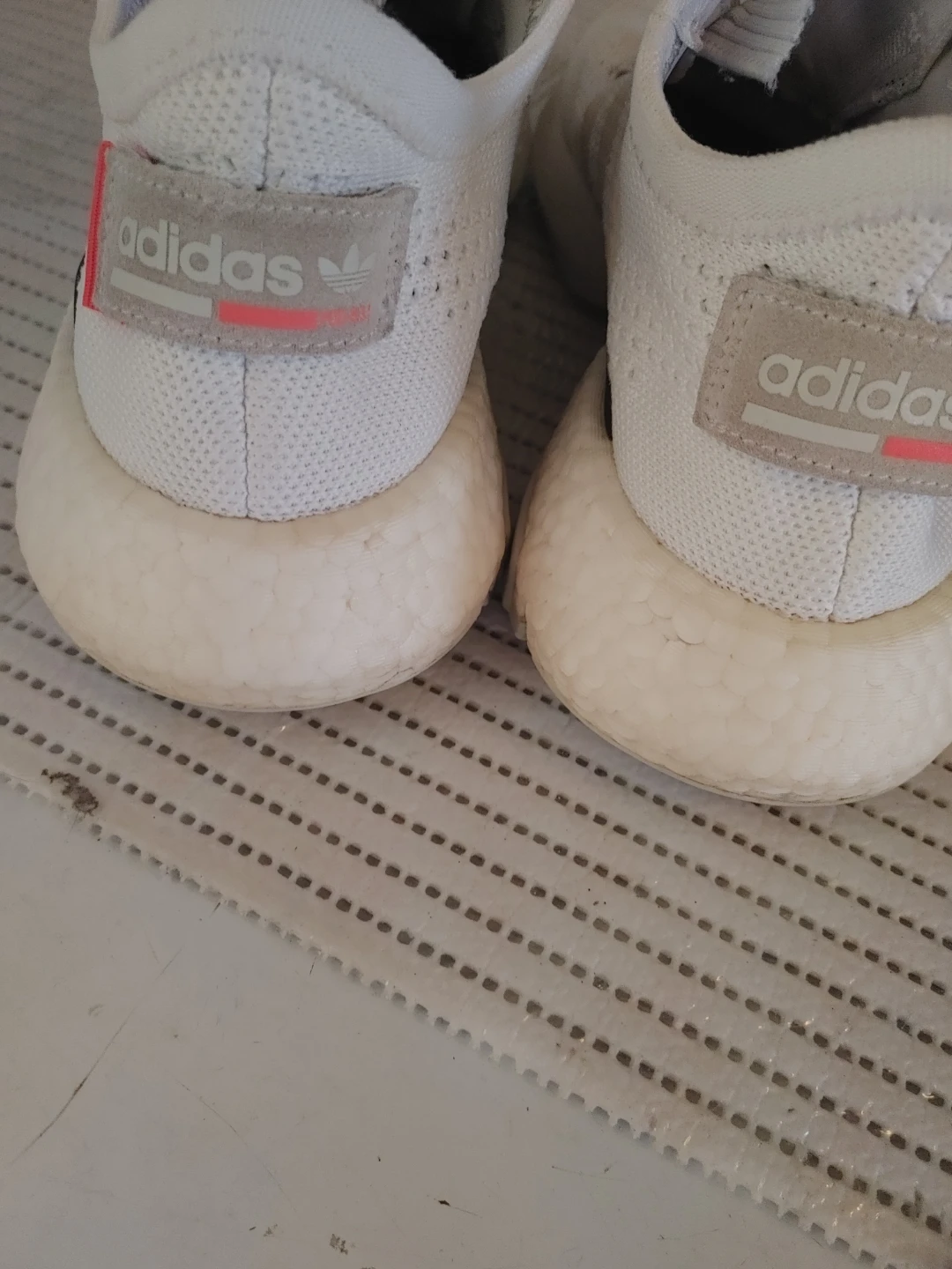 Adidas White Knit Running Shoes - photo 4
