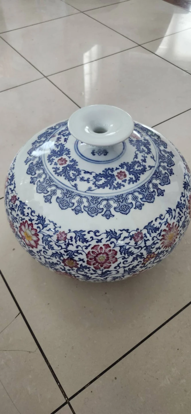 Decorative Blue and White Floral Vase - photo 2