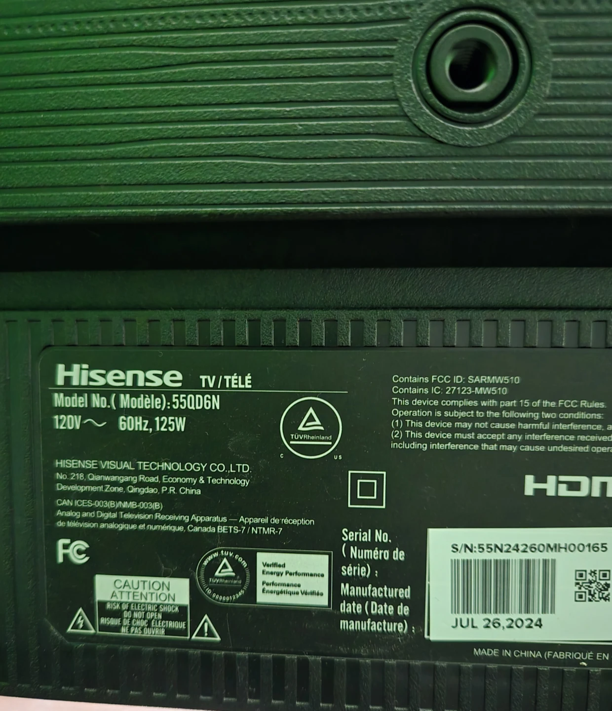 Hisense 55QG6N 55" Smart TV - photo 2