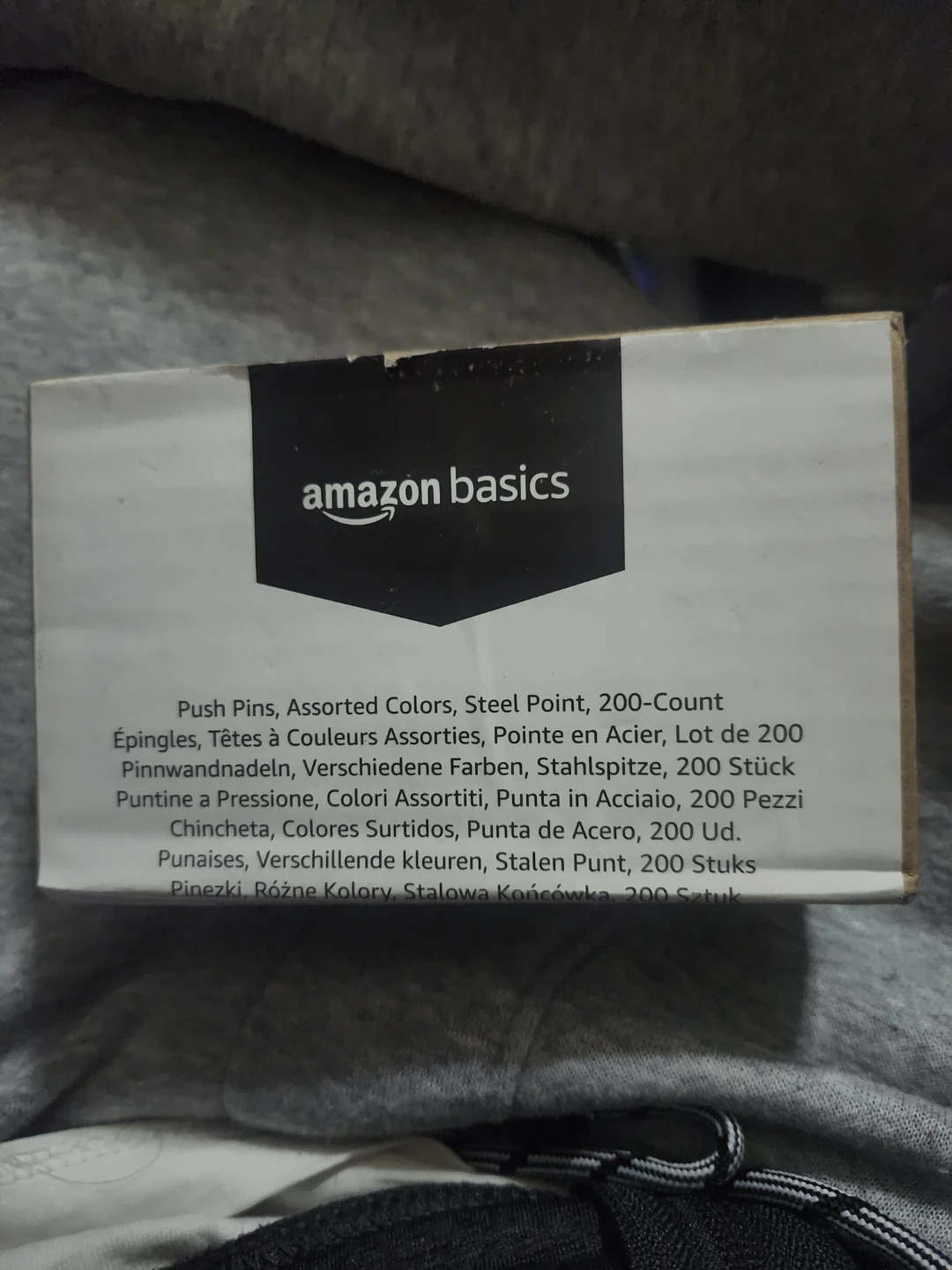 Amazon Basics Push Pins, Assorted Colors, 200 Count