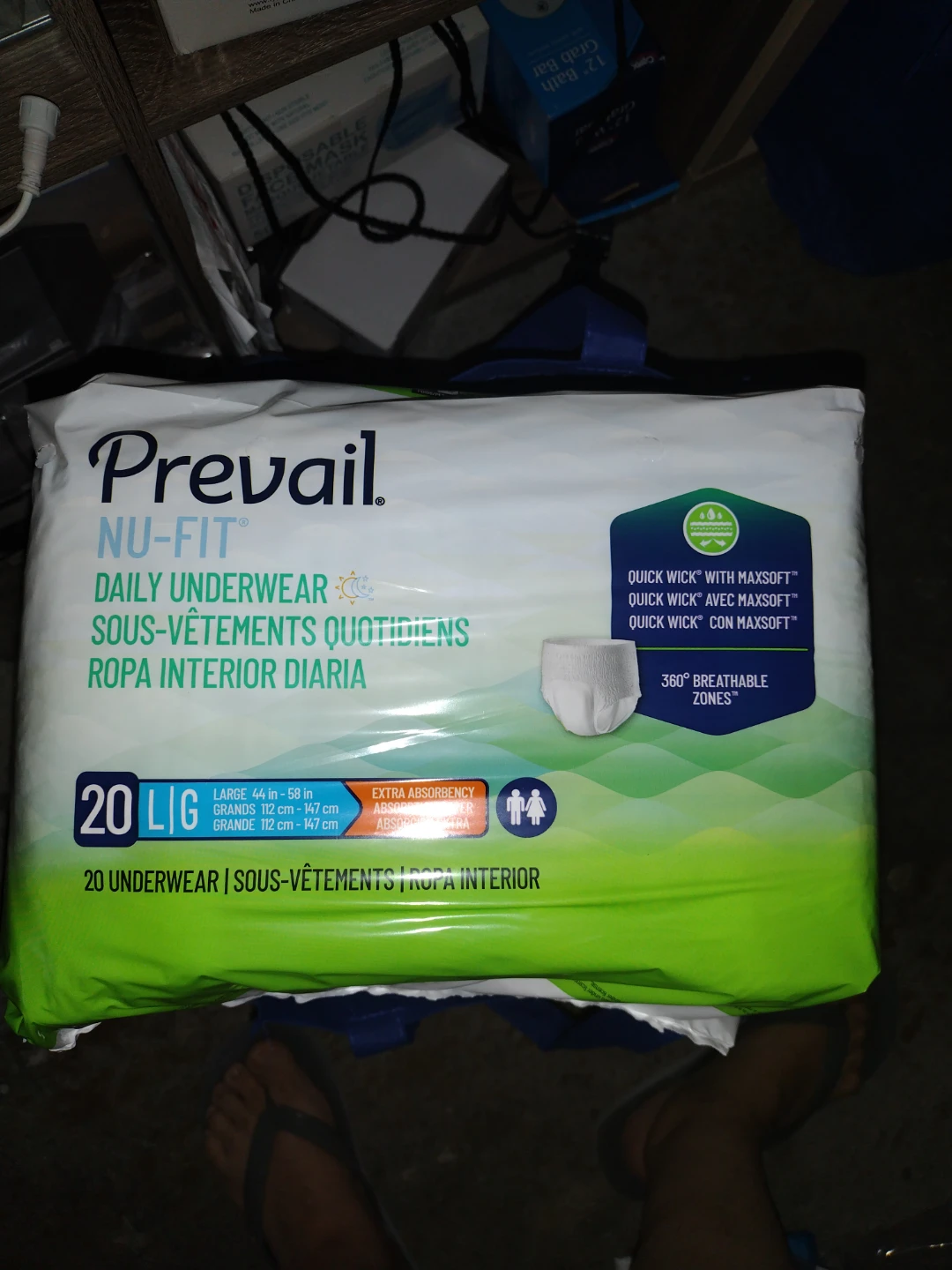 Prevail NU-FIT Daily Underwear, Large, 20 Count 🥕