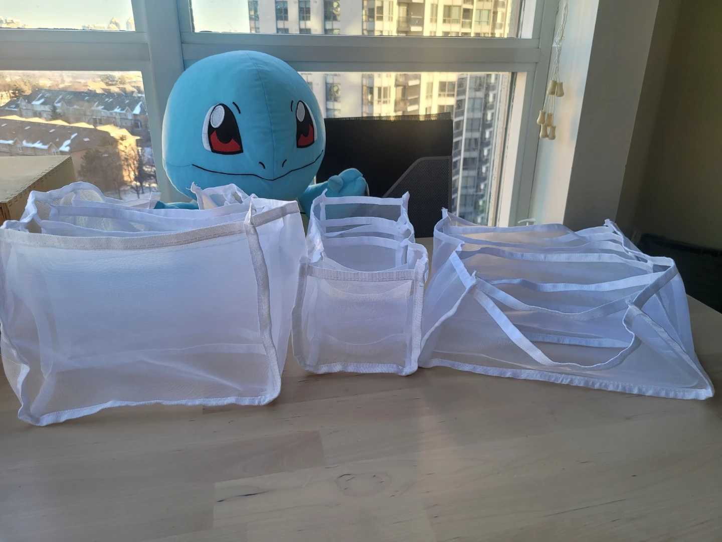 Set of 3 White Mesh Organizers - photo 4
