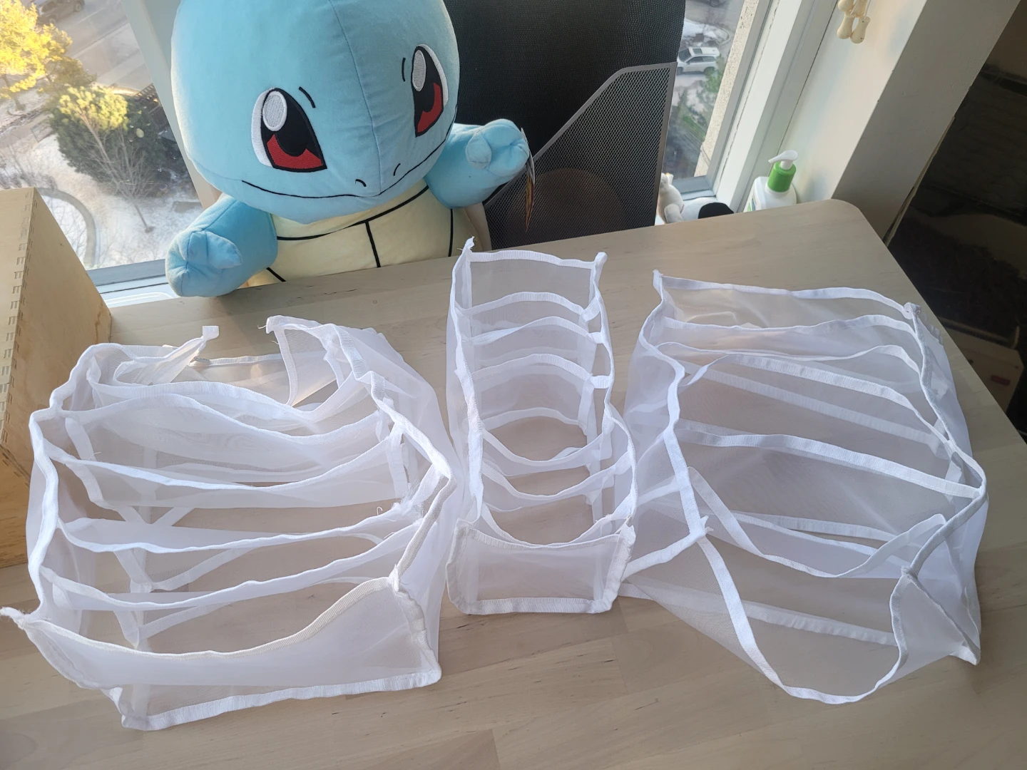 Set of 3 White Mesh Organizers - photo 5