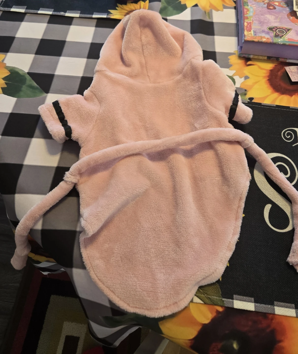 Pink Dog Robe with Belt