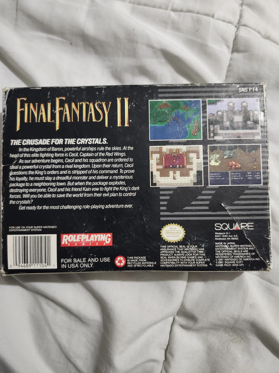 CIB Original SNES Final Fantasy II - photo 2