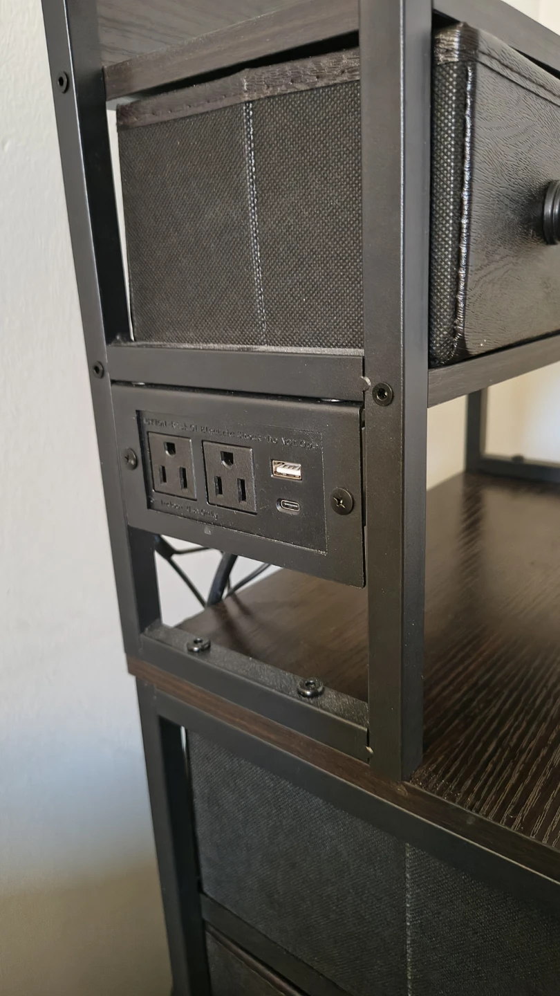 Tall nightstand with charging station - photo 2