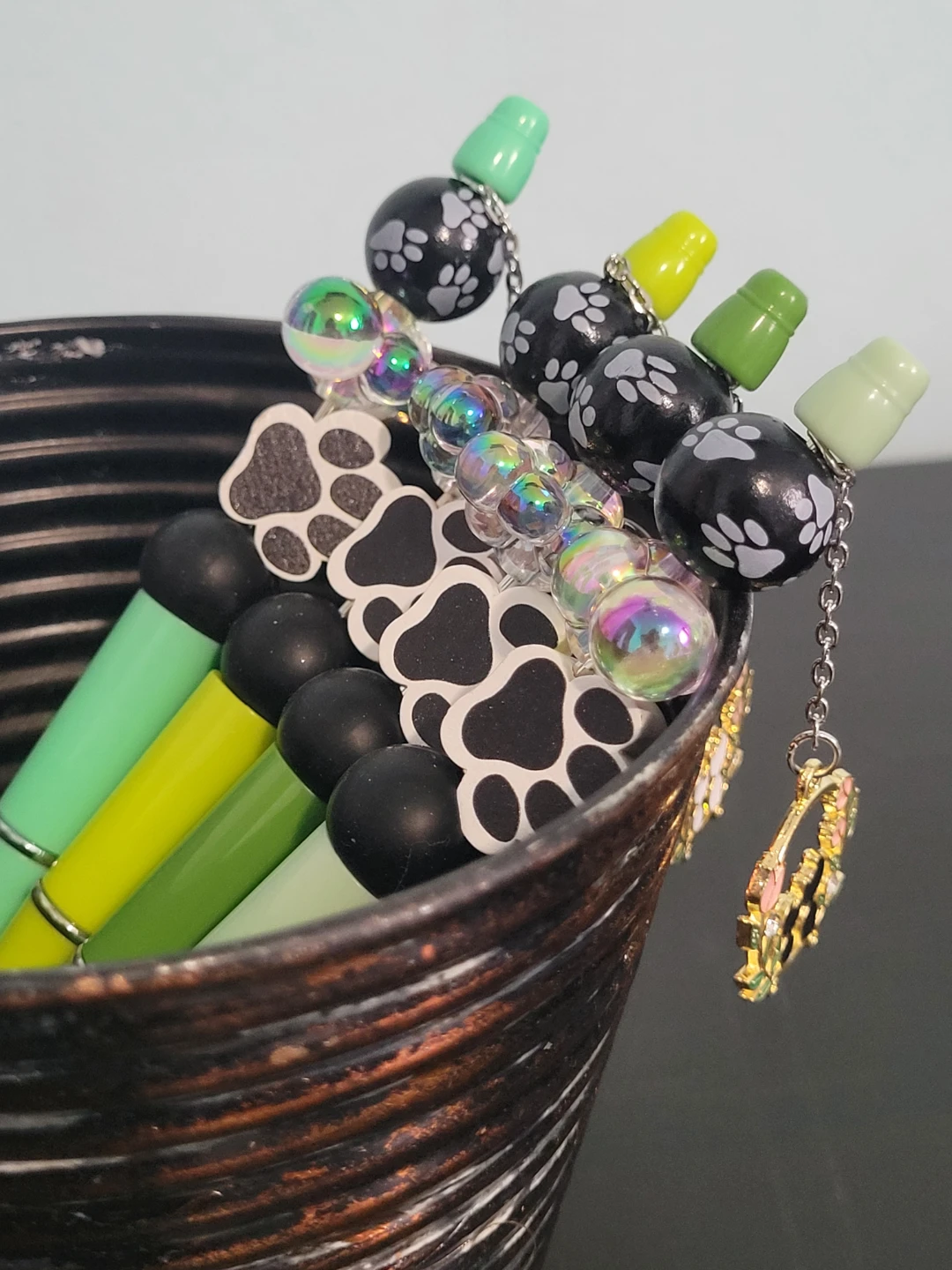 Handmade Cat Paw Print Beaded Pens (Set of 4) - photo 4