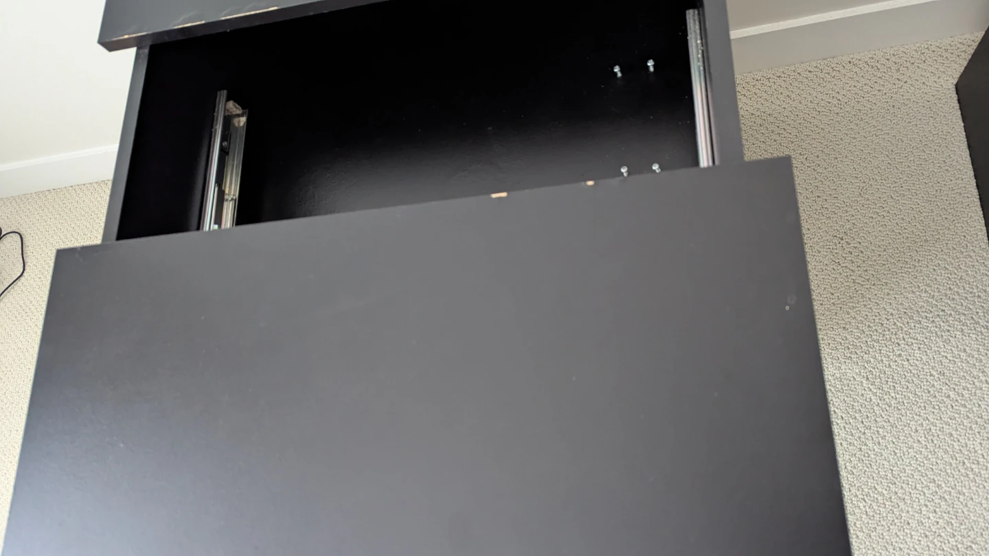 Moving sale- Black Nightstands with Drawers - Set of 2 - photo 2