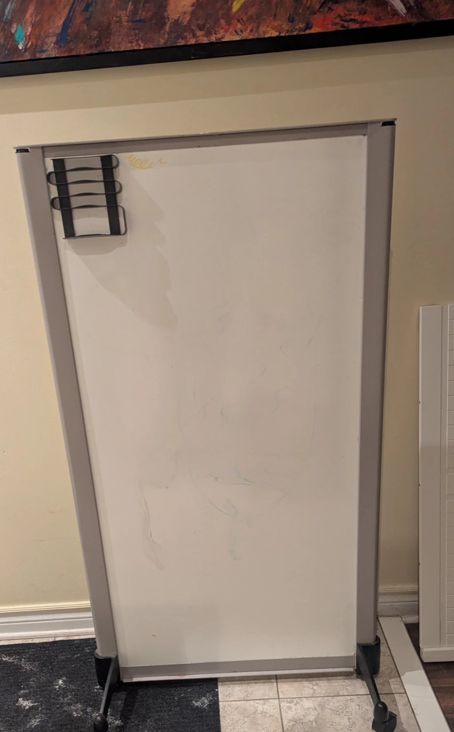 Double Sided Rolling Whiteboard with Tray
