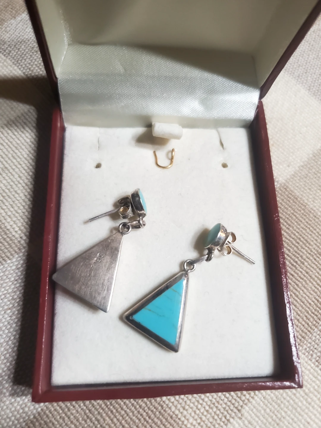 Sterling Silver Turquoise Pendant and Earring Set - photo 5