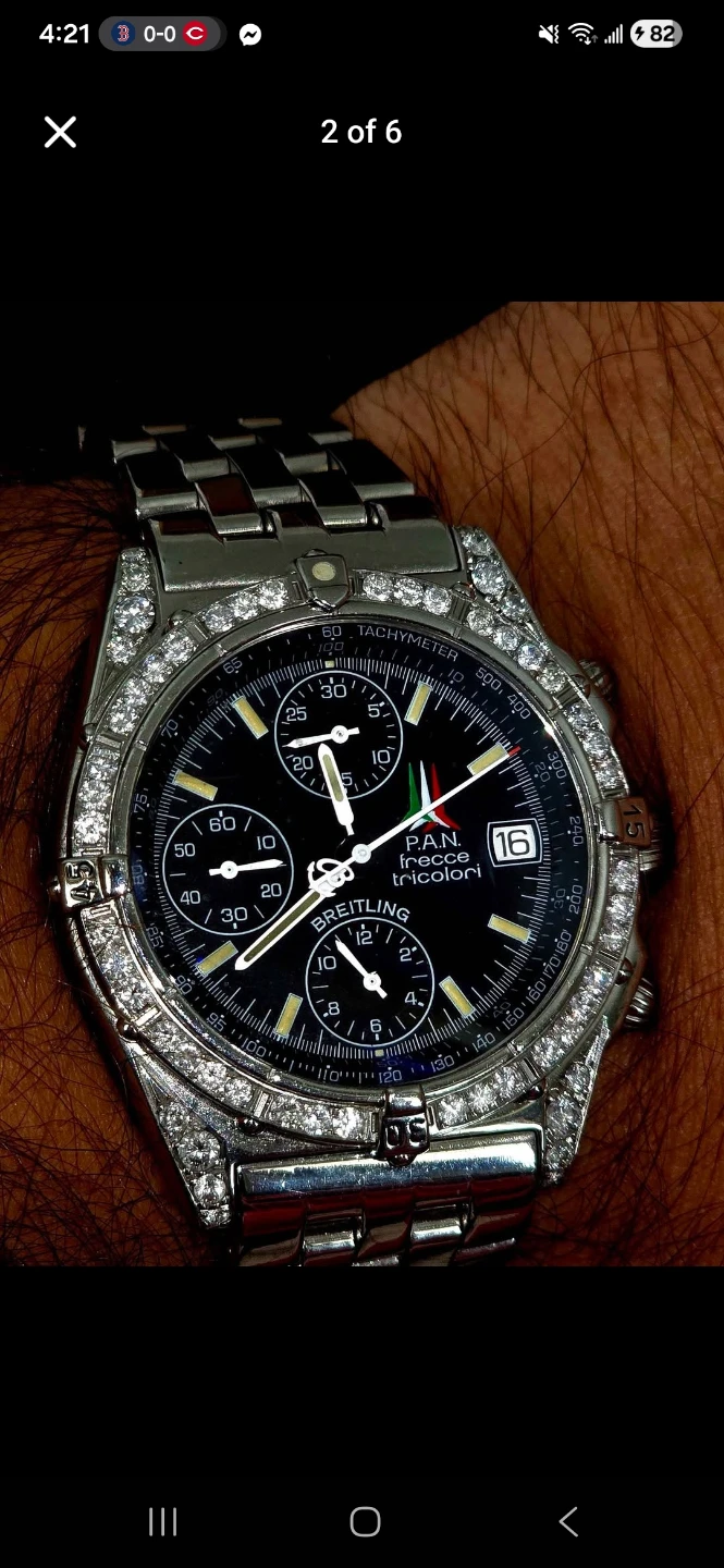 Breitling diamond pan frecce tricolouri watch