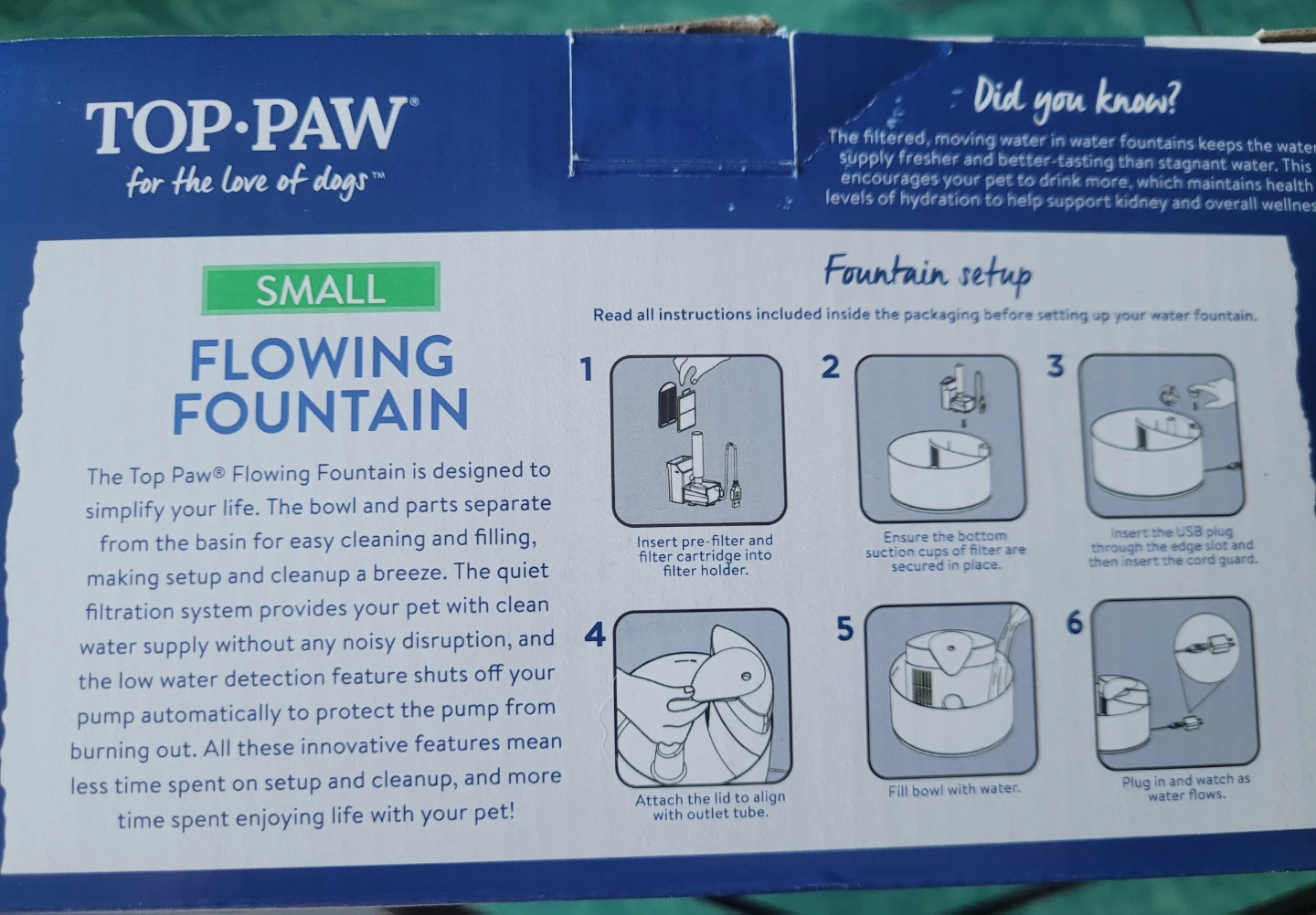 Top Paw Flowing Fountain for Dogs/Cats - photo 4