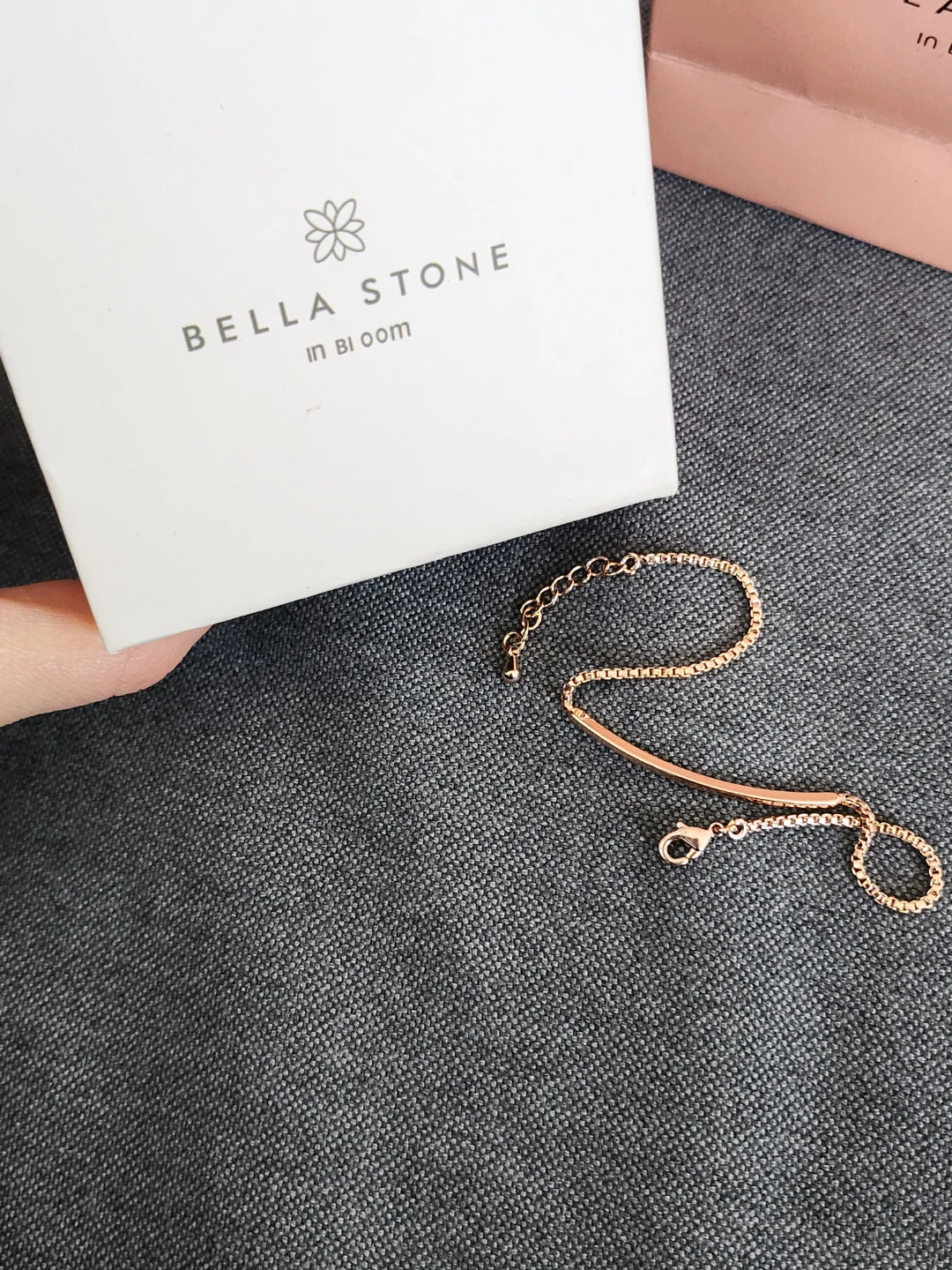 BELLA STONE in BLOOM Rose Gold Bar Bracelet - photo 2