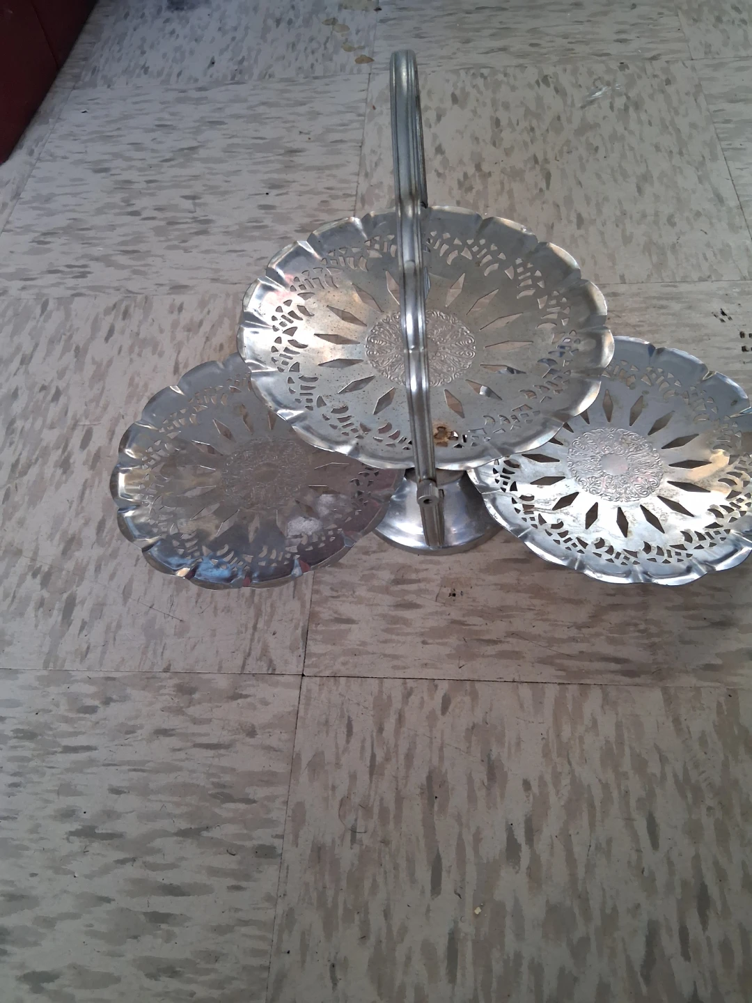 Silver Metal 3-Tier Serving Stand - photo 3