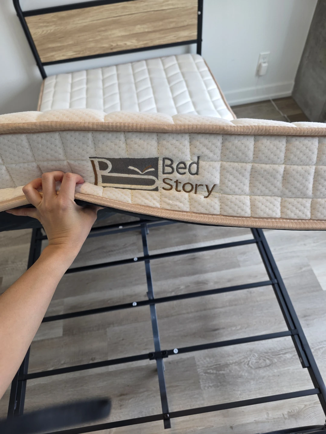 Single bed frame + mattress for sale - photo 3