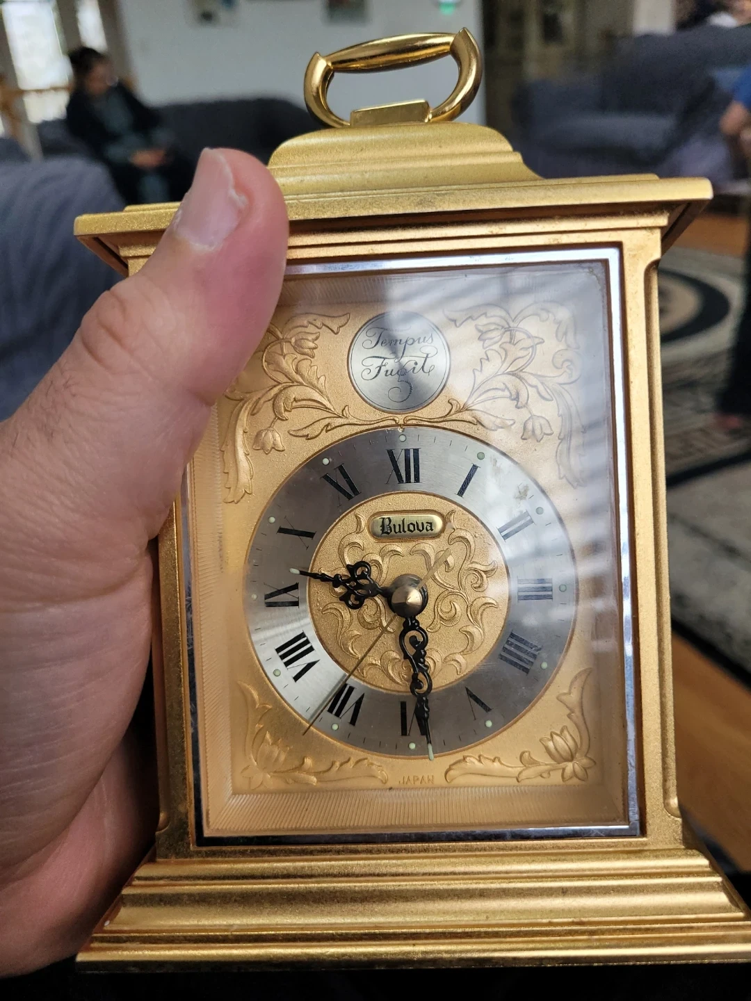 Bulova Gold Tone Mantel Clock