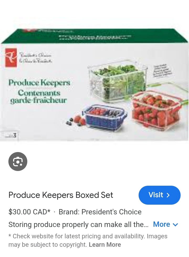 President's Choice Produce Keepers Boxed Set
