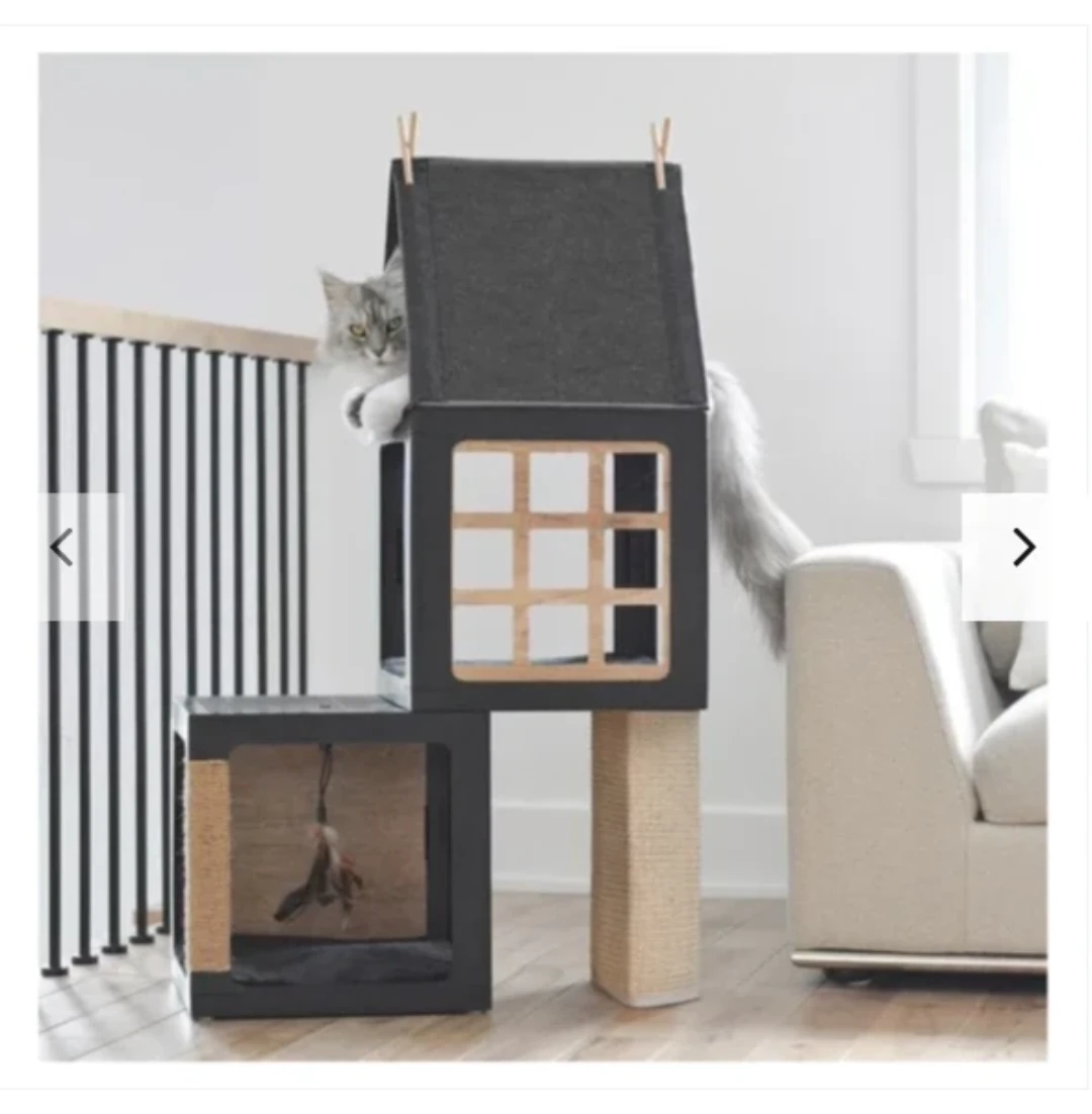Modern Cat Condo with Scratching Post