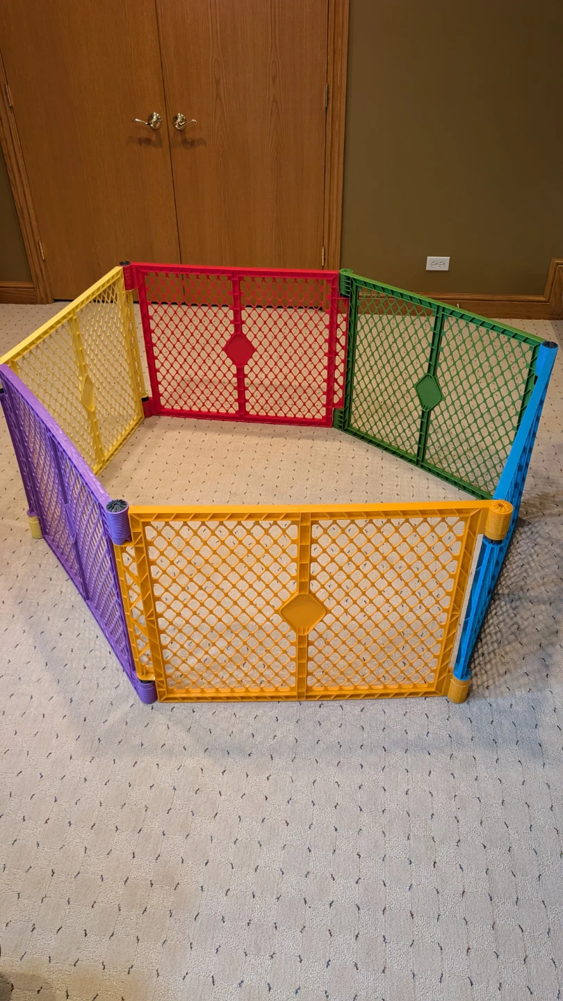Superyard Multi-Color Plastic Play Yard for Babies/Toddlers