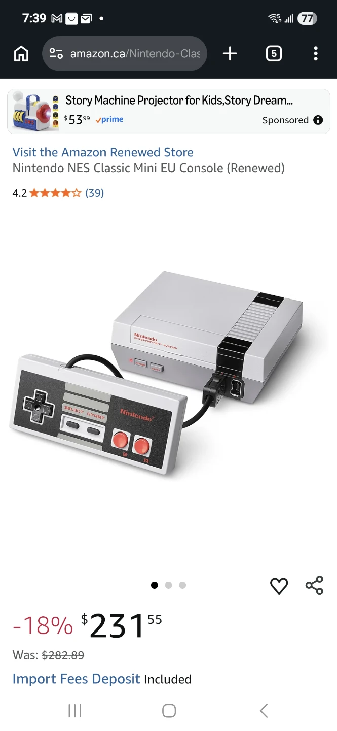 Nintendo NES Classic Edition Mini Console with 2 Controllers - photo 2