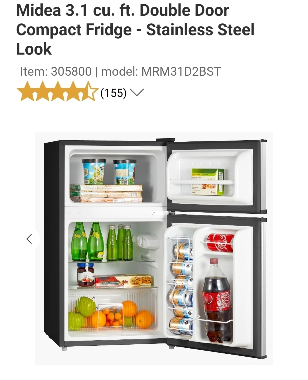 refrigerate Double Door Compact Fridge