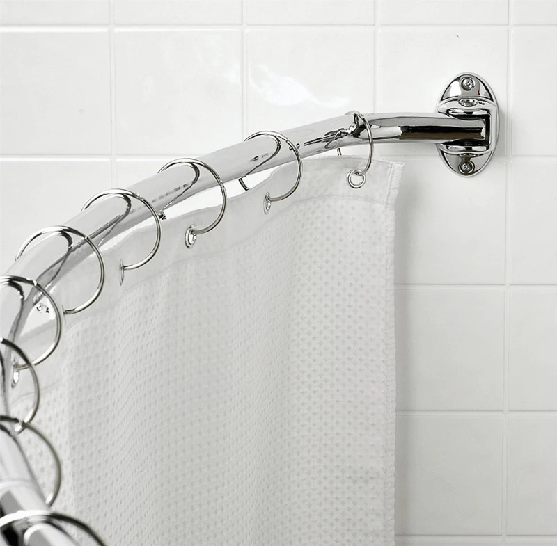 New in box! Zenith Curved Hotel Shower Rod, Chrome