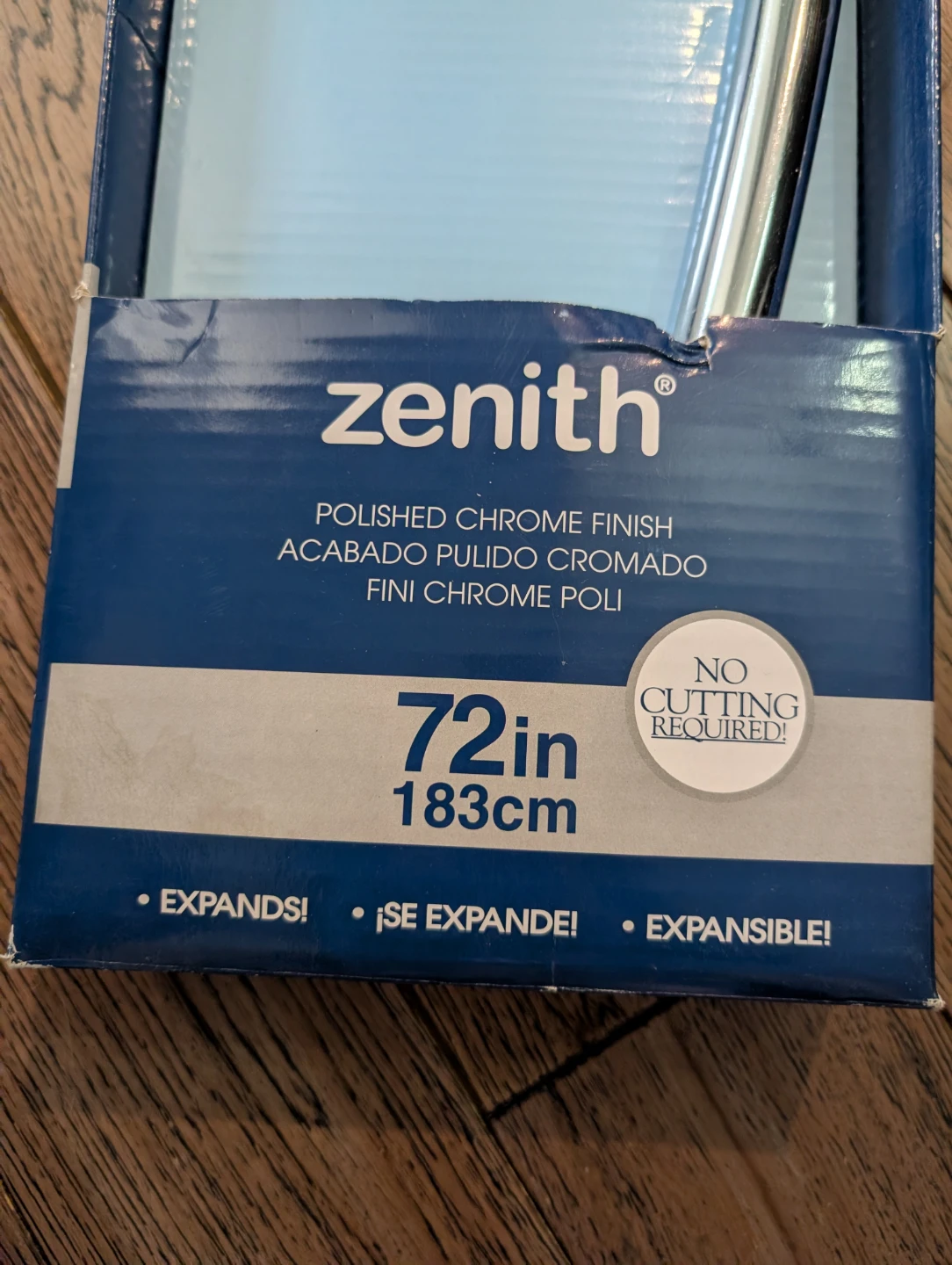 New in box! Zenith Curved Hotel Shower Rod, Chrome - photo 4