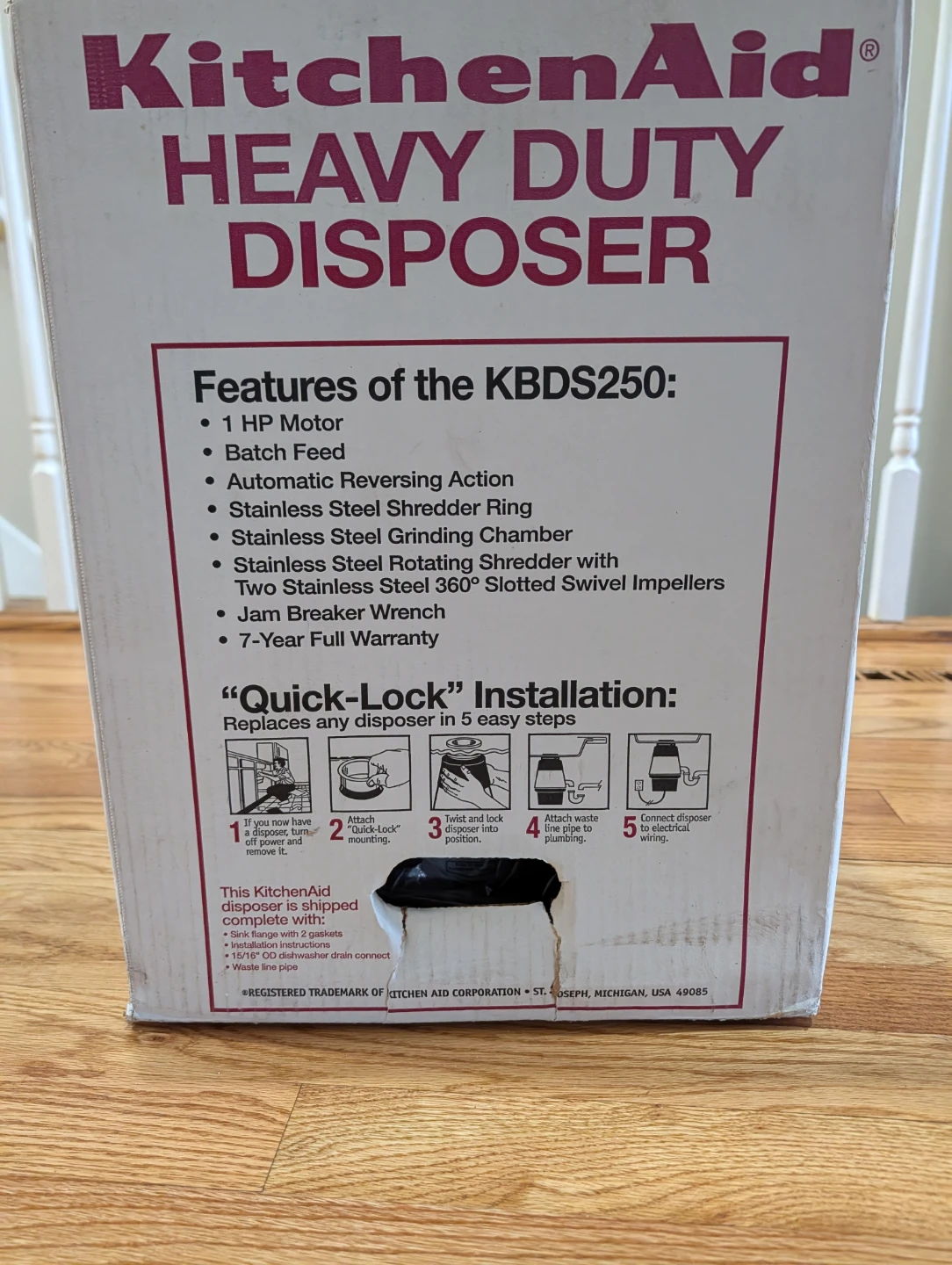 KitchenAid Heavy Duty Batch Feed Disposer KBDS250