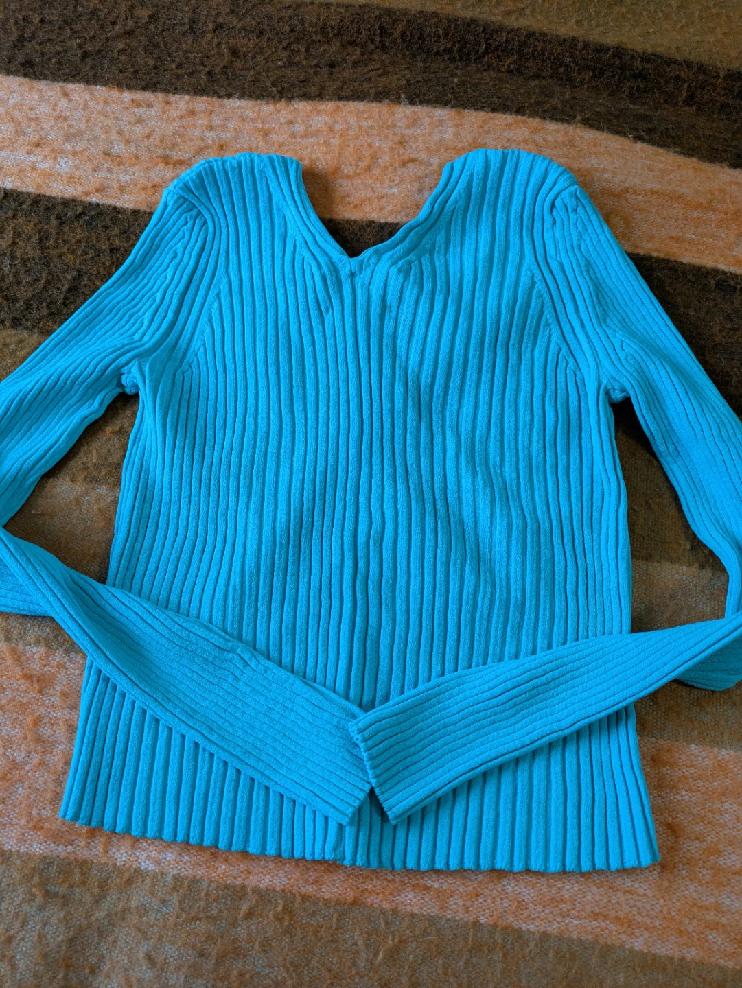 Recto Blue Ribbed Cardigan - photo 4
