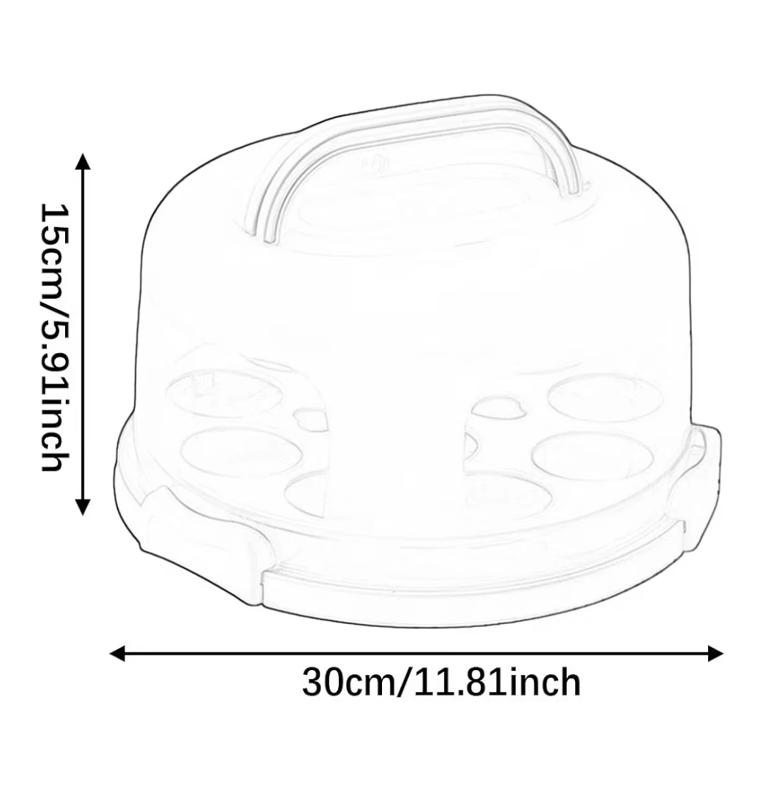 🥕Portable Cake Carrier with Cupcake Holder - photo 3