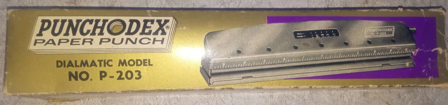 Punchodex Dial-A-Matic Paper Punch P-203