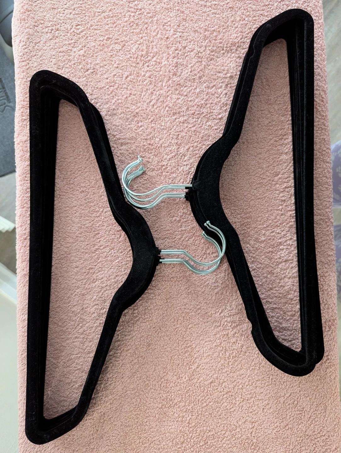 Black Velvet Hangers - Set of 12
