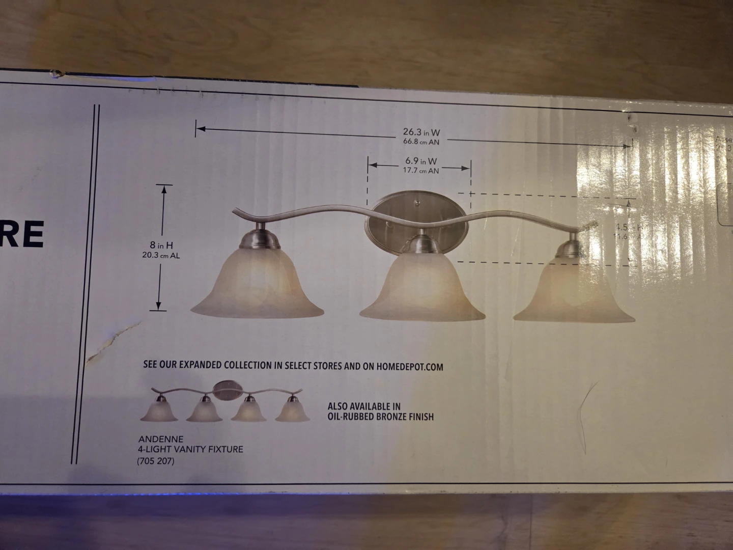 Hampton Bay Andenne 3-Light Vanity Fixture